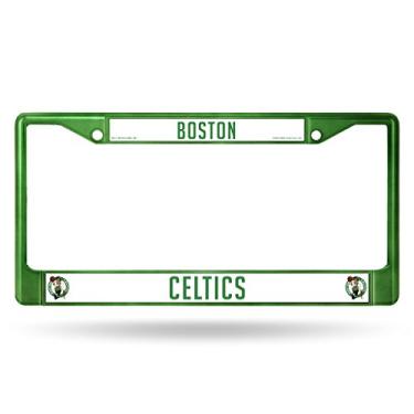 Imagem de Moldura de placa de licença cromada padrão NBA Rico Industries, Boston Celtics
