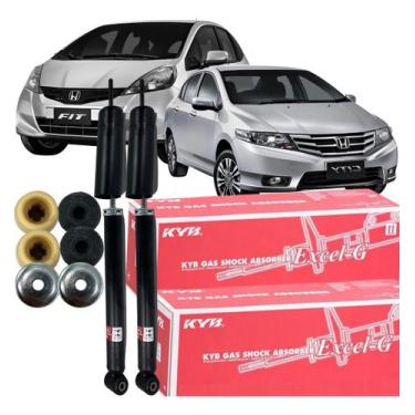 Imagem de Par Amortecedor Traseiro Honda City Fit 2009 Á 2014 - KAYABA