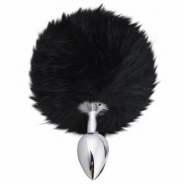 Imagem de Plug anal em metal 7cm com pompom colorido - MISS COLLECTION