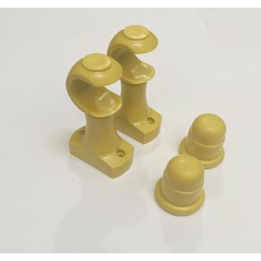 Imagem de Par de Suporte 28mm Para Varão de Cortina Marfim - MCT de Abreu