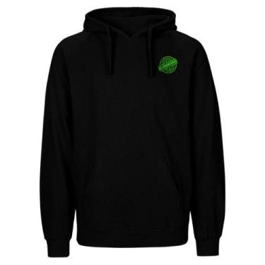 Imagem de Blusa de Frio Flanelada Preta Moletom Canguru Estampas Variadas - Rela