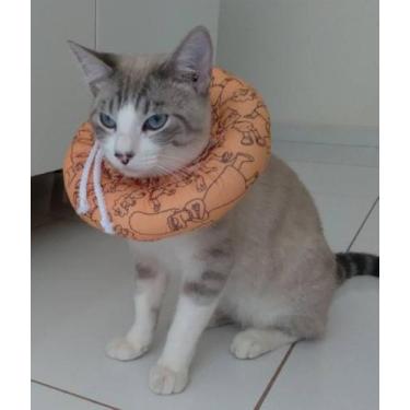 Imagem de Colar Cone Elizabetano Macio Ajustável - Gatos E Cães - marinho