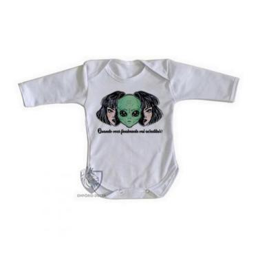 Imagem de body nenê criança roupa bebê manga longa Aliens Quando você vai acredi