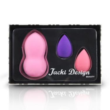 Imagem de Kit com 3 Esponjas para Maquiagem Jacki Design Rosa
