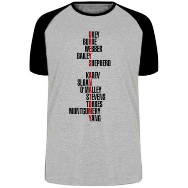 Imagem de Camiseta  Grey's Anatomy nomes Blusa Plus Size extra grande adulto ou 