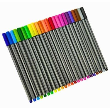 Imagem de Caneta Marcadora Permanente Colorida Ponta Fina 0.4 24 Cores - MSB PRE