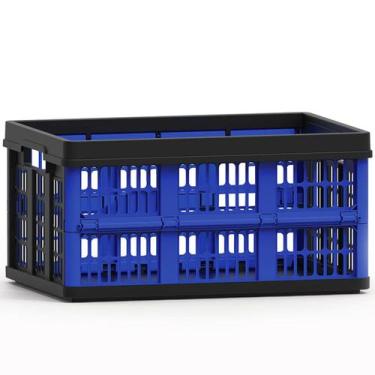 Imagem de Caixa Organizadora Plástica 45 Litros com Alça e Dobrável Empilhável  