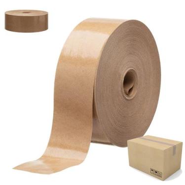 Imagem de Kit 2 Fita Gomada S/ Reforço Embalagem Inviolável 8cm 1,5Kg - Koretech