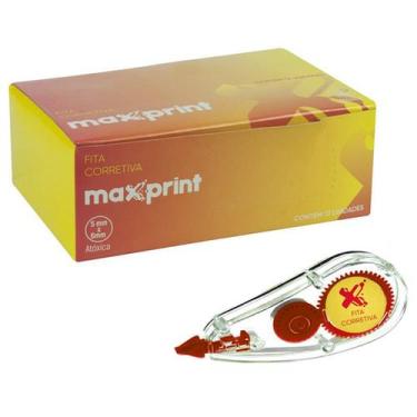 Imagem de Kit Com Fita Corretiva Corretivo Maxprint 5mm X 6m - 12 Und. Maxprint