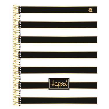 Imagem de Caderno Colegial 10 Matérias 160Fls Happen Listras Animativa