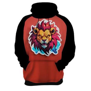 Imagem de Moletom Casaco Blusa Animais Cyberpunk Leão Rei da Selva 1 - Enjoy Sho