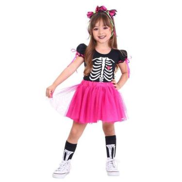 Imagem de Fantasia Esqueleto Menina PINK - HALLOWEEN - QUIMERA KIDS, 12
