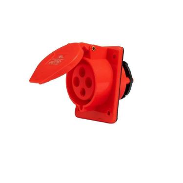 Imagem de Tomada Embutir Industrial 3p+t 32a 6h 380v Vermelho