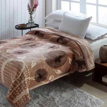 Imagem de Cobertor Casal Dupla Face 1,80m x 2,20m Dyuri Jolitex -Emcompre, Bege,