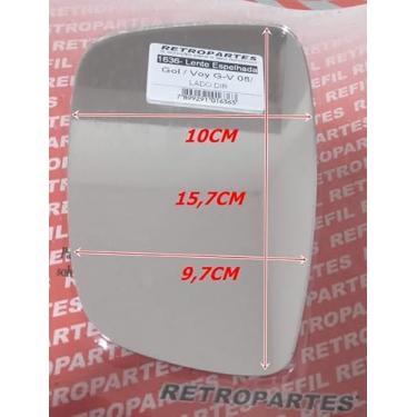 Imagem de Espelho Retrovisor Direito, Lado Passageiro, para Gol, Saveiro e Voyage G5, Sem Base
