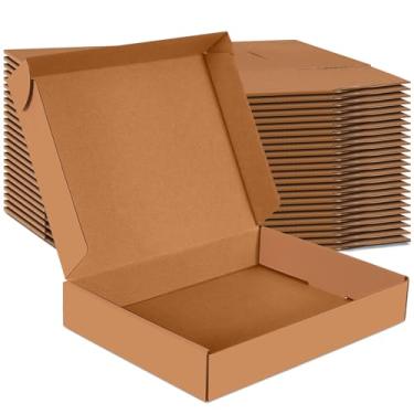 Imagem de JOWLOT Conjunto de 25 Caixas de Remessa Pequenas de 12 X 9 X 2", Caixa de Papelão Ondulado Marrom, Caixa de Correspondência de Literatura para Embalagem de Correspondência, Mudança e Armazenamento