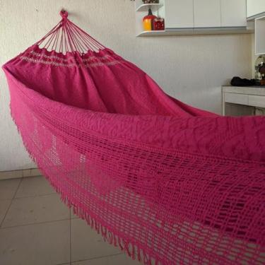 Imagem de rede de descanso e dormir casal gigante tambaba - redespotiguar, Rosa 