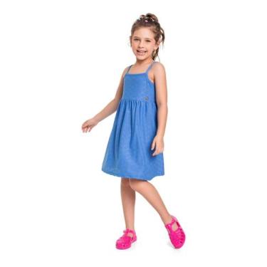 Imagem de Vestido Infantil em Laise Bee Loop, Azul, 4