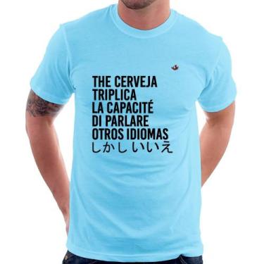 Imagem de Camiseta The cerveja triplica la capacité di parlare otros idiomas - F