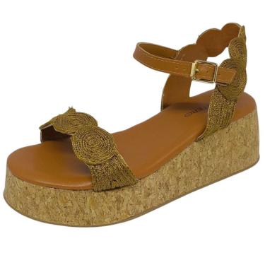 Imagem de Sandália Feminina Anabela Croche Desenhado Conforto Bottero