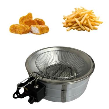 Imagem de Fritadeira Elétrica Em Inox Tacho 10l Com Termostato em inox profissio
