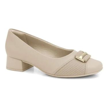 Imagem de Sapato Feminino Scarpin Comfortflex Salto Bloco Napa 2495303