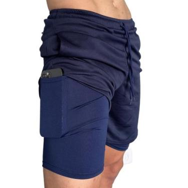 Imagem de Shorts Duplo 2 Em 1 Para Corrida United, Ultramarine, G