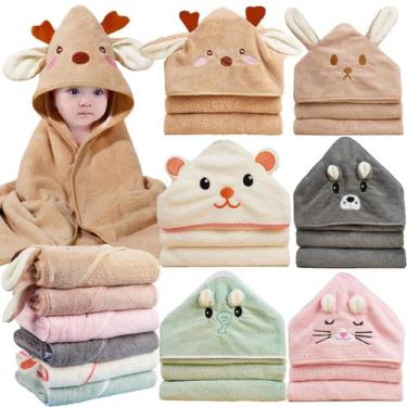 Imagem de Toalhas de Bebê com Capuz BEFACL - Ultra Macias em Fleece Coral - Paco