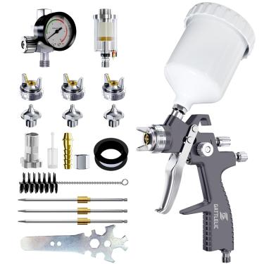 Imagem de GATTLELIC Kit Premium De Pistola De Pulverização De Ar Lvlp Com Bico De 1,3/1,5/1,7 Mm E Regulador De Ar, Pulverizador De Pistola De Pintura Automotiva, Pulverizador De Pistola De Pintura De Carro,