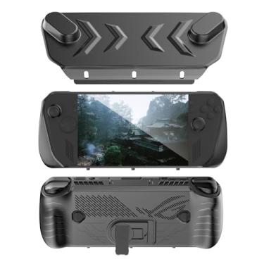 Imagem de Capa protetora completa para ASUS ROG Ally X 2024, capa de TPU Rog Ally com capa frontal destacável e suporte para ROG Ally X Gaming, capa portátil, acessórios, design antiarranhões, preta