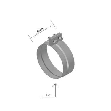 Imagem de Abraçadeira Tubo Flexível 4 Polegadas 50mm Galvanizada - Fado