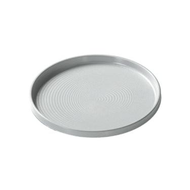 Imagem de Prato de mesa redondo de restaurante, prato de prato de porcelana de carne - 160091-11 padrão espiral cinza fantasma