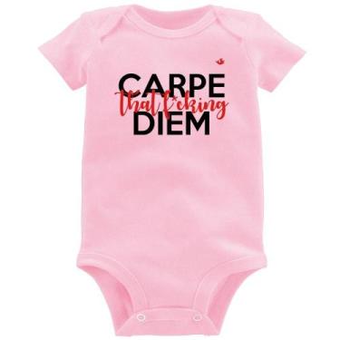 Imagem de Body Bebê Carpe that fucking Diem - Foca na Moda, Rosa bebê, M