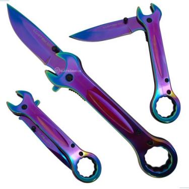 Imagem de Canivete Design Semiautomático e Chaves de Boca e Estrela, Uso Profiss