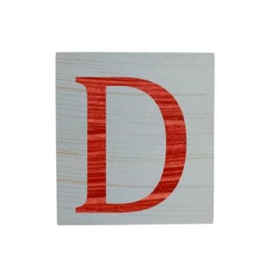 Imagem de Cubo Azul Bebê Letra Vermelho Festa Chá de Bebê Decoração 8x8x8 Cm Mdf