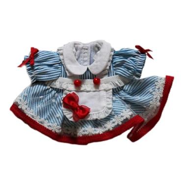Imagem de simhoa Vestido de princesa de boneca de pelúcia, faça suas próprias bonecas, acessórios de bricolage, presentes de aniversário para crianças, roupas de, Azul