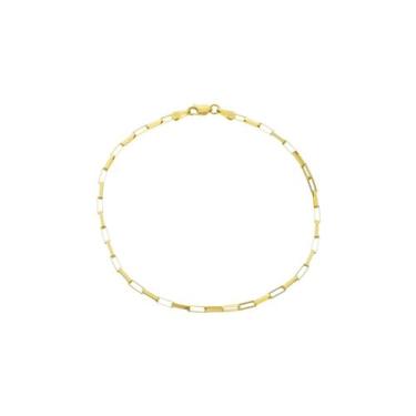 Imagem de Pulseira Masculina Elo Quadrado 2.25g Ouro 18k 750 Maciço - DR Jóias