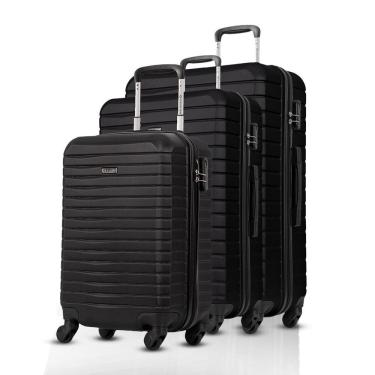 Imagem de Kit Malas Viagem Premium Deluxe Abs Cadeado 10Kg+23Kg+32Kg