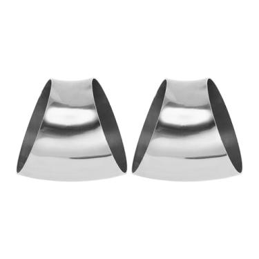 Imagem de Motoforti 2 peças 10.2 cm polegadas OD 45 graus mandril curva tubo cotovelo carro modificado tubo de escape tubulação espessura 1,2 mm/18GA 102x118x1,2 mm aço inoxidável 201 tom prata