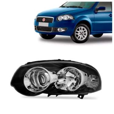 Imagem de Farol Palio 2010 2011 2012 Siena 2008 2009 2010 2011 2012 Preto Com Ar