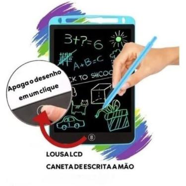 Imagem de Lousa Lousinha Mágica Infantil Brinquedo Eletrônico Tablet LCD Para De