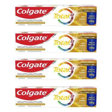 Imagem de Kit 4 Cremes dental Colgate Total 12 Anti-Tártaro 180g
