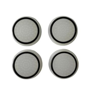 Imagem de Kit 8 Grip (4 Pares) Cores Protetor Analógico Silicone Controle Joystick Polegar Compatível Com PS4 PS5 Xbox Nintedo Switch Desempenho (Branco/Preto)