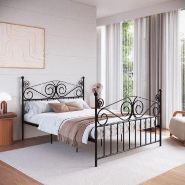 Imagem de Cama Casal em Ferro Clássica Elizabeth - Camas & Beliches, preto