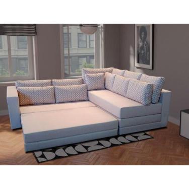Imagem de Sofá de Canto SFC_MA 09 com Mola Ensacada que se Transforma em Sofá Ca