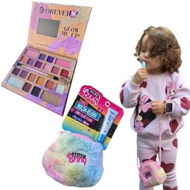 Imagem de Diversão segura maquiagem infantil book bolsa plush colorida - POLIBRI
