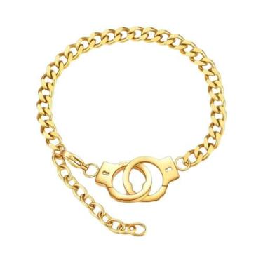 Imagem de Pulseira De Algemas Para Casais De Aço Inoxidável Joias Da Moda Presen
