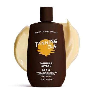Imagem de Tanning Club - Loção Bronzeadora Fps 8 - Protetor Solar Hidratante Com Betacaroteno, Chá Verde E Aloe Vera - Resistente À Água E Ao Suor (80 Minutos) - 150 Ml