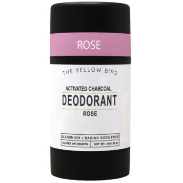 Imagem de The Yellow Bird Desodorante De Rosas Totalmente Natural - Sem Bicarbonato De Sódio E Alumínio. Contém Óleos Essenciais, Magnésio E Carvão Para Adultos, Crianças E Peles Sensíveis. Vegano, 85 Ml.