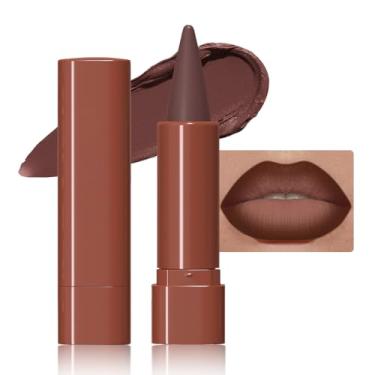 Imagem de JUAAZIN Lápis Delineador Labial Gradiente Marrom Fosco, Contorno Impecável, Efeito Ombré Gradual, Para Mulheres, Batom De Longa Duração, À Prova D'Água E De Manchas, 05#